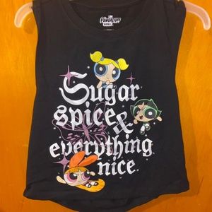 Powerpuff Girls Spilt back crop top